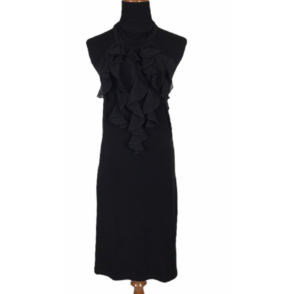 Sopranos Womens Black Lace Black Ruffle Dress Size Small